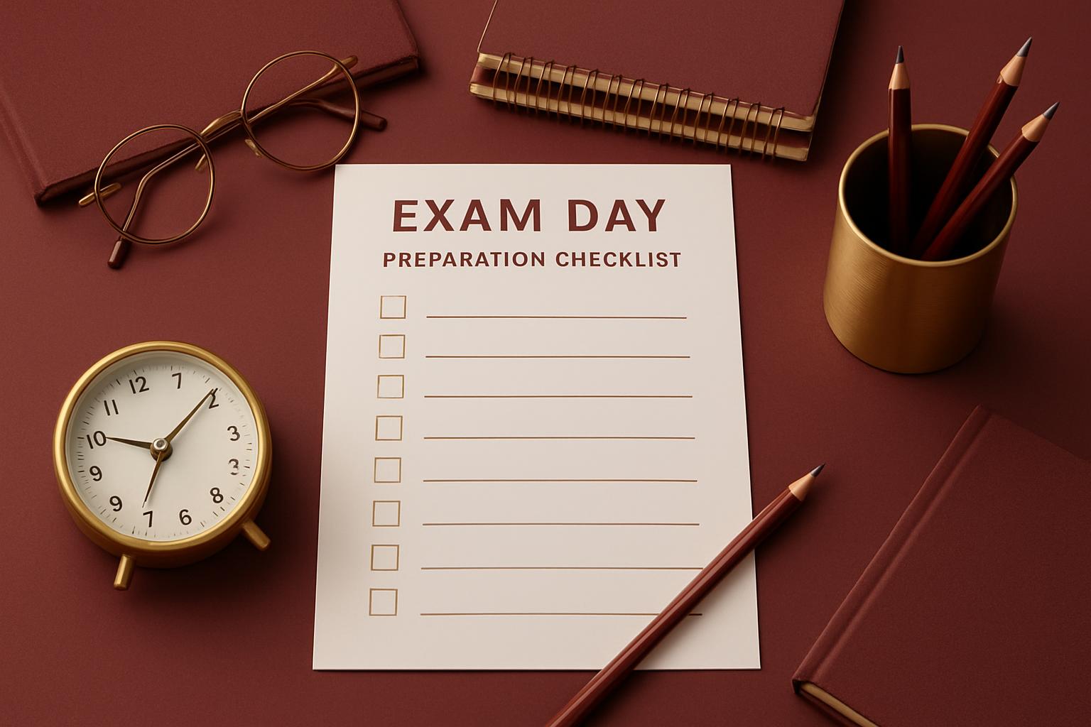 Exam Day Preparation Checklist